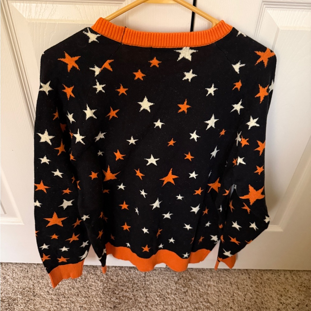 Cute Halloween Ugly Sweater 100% Cotton Black Cat Sweater Unisex Large shirt - Picture 2 of 4